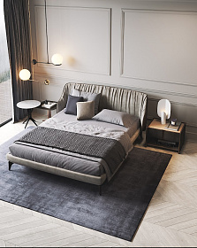 Кровать Sahara 160x200 ткань/кожа