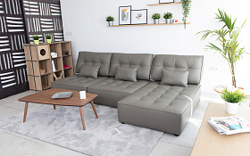 Модульный диван Arianne экокожа A + A + F, ножки черный пластик 3 см