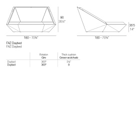 Кровать уличная Faz LED