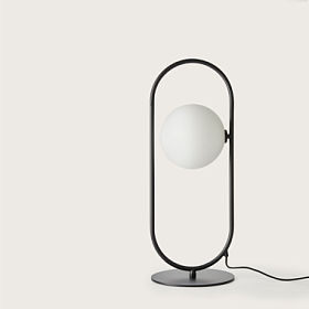 Настольная лампа Abbacus черная/опаловое стекло