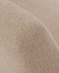 2-местный диван Amsen светло-коричневый с подлокотниками из шпона ореха