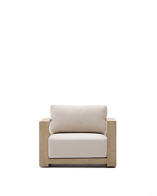 Кресло Ambra из массива акации со светлой отделкой