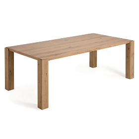 Стол Deyarina с дубовым шпоном и ножками из массива дуба 220 х 110 см