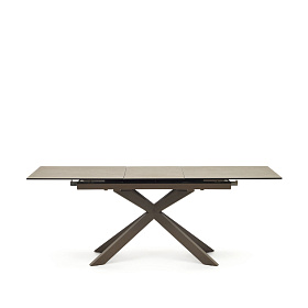 Atminda Раздвижной стол из керамики и стали с коричневой отделкой 160 (210) x 90 см
