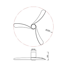 9048 Люстра-вентилятор NEMO M