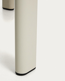 Уличный стол Erice из алюминия и закаленного стекла цвета экрю, 120 см