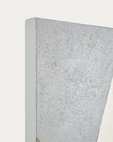 Абстрактный холст Marvilo серо-горчичного цвета 120 x 200 см