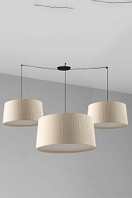SAMBA 700 Подвесной светильник черный с бежевыми абажурами 9xE27