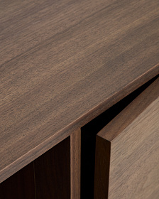 Комод Onix с отделкой из орехового шпона темного цвета, 150 x 80 см