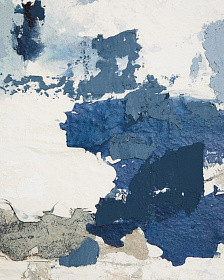 Erale Абстрактная картина ручной работы в серо-синих тонах, размер 60 x 90 см