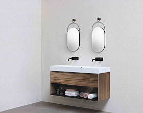 Зеркало Eslabon орех/черный металл