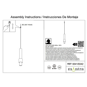 9341 Подвесной модульный светильник без основания CLIFTON