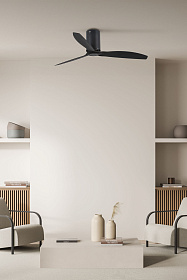 Tube Fan Mini Потолочный вентилятор, черный/матово-черный Ø1280мм 3 лопасти