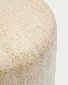 Цементный столик Drasi с отделкой под травертин Ø60 см