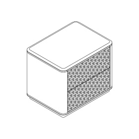 Прикроватная тумбочка Altea шпон ореха F, темно-серый матовый лак