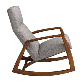 Кресло-качалка 5106/WD972 из серой ткани