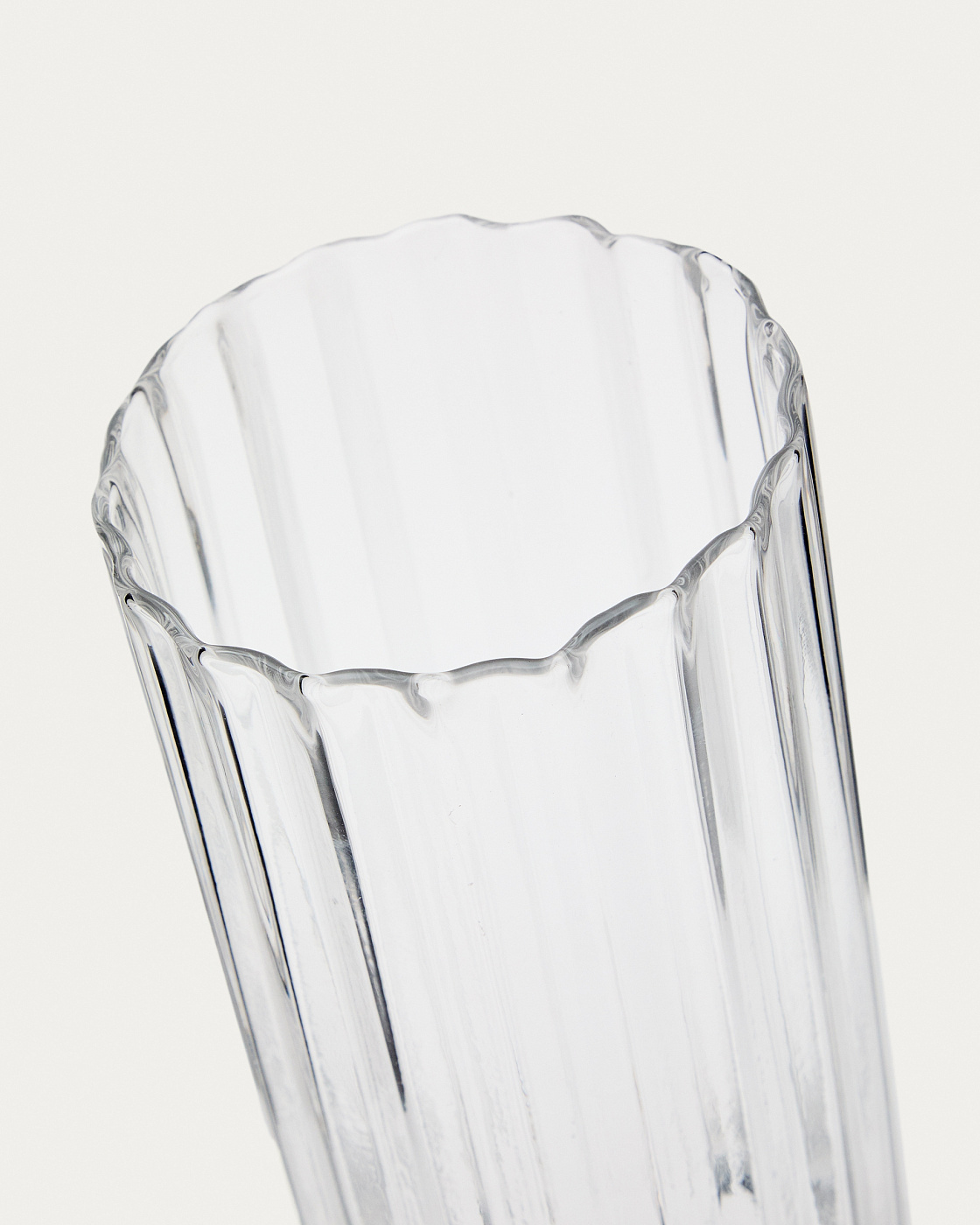 Ваза Neblan прозрачная стеклянная 30 см