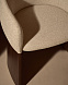 Стул Bosca из бежевого шенилла и орехового шпона