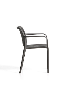 Уличный стул Isabellini из пластика графитового цвета