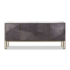 Буфет Bond Credenza из дерева мраморная столешница 240x50x100 