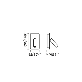 SUAU USB C Белый настенный светильник для чтения LED 3W