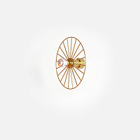 Бра Wheel 30 cm золотой + цоколь 5 cm золотой