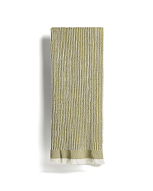 Хлопковый плед Lideba в зеленую полоску, 100 x 170 см