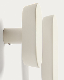 Набор из 2 вешалок Arely из бука с бежевым лаковым покрытием, 6,5 см/10 см