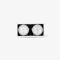 MINI COLIN-2 – белый карданный встраиваемый светильник с углом наклона 20° и мощностью 36-50 Вт. Иде