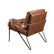 Кресло 5166 из коньячно-коричневой кожи