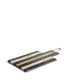 Сервировочная доска Surne из черного и бежевого мрамора 30 x 23 см