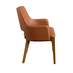 Коричневый стул из экокожи модель 4157