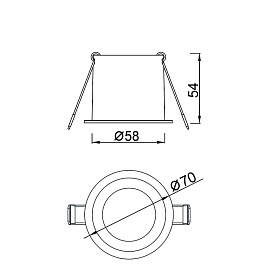 9232 Встраиваемый светильник MALT