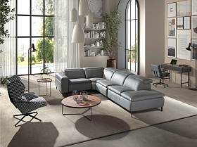 Вращающееся офисное кресло 4155 из серой ткани