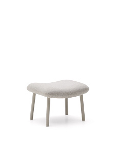 Пуф Inari бежевого цвета и стали с бежевой отделкой