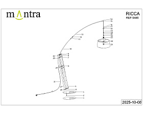 9446+9448 Торшер RUTI RICCA