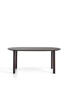 Уличный стол Erice из алюминия и закаленного стекла коричневого цвета, 180 x 90 см