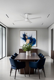 Потолочный вентилятор FRASER Ш1200MM белый 4 PALAS LED 16W TUYA