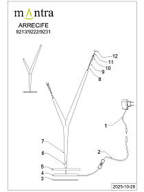 9231 Настольная лампа ARRECIFE