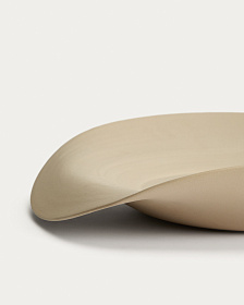 Керамический поднос Ebenor бежевого цвета Ø 40 см