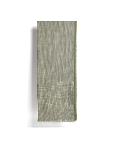 Плед Sareli из зеленой смесовой шерсти 130 x 170 см