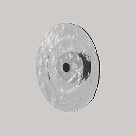 Круглый настенный светильник Lida матовый черный 60 см