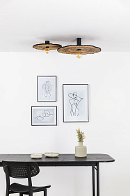 Настенный/потолочный светильник Costas 400 H70 черный/из ротанга