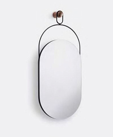 Зеркало Eslabon орех/черный металл