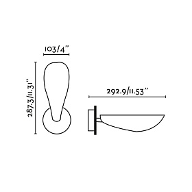 Настенный светильник LIGGERA черный 1XG9