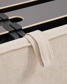 Кровать Arvian бежевого цвета из шенилла с ящиком для хранения 180 х 200 см