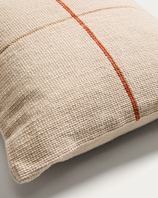 Чехол для подушки Atima с полосками оранжевого цвета, жаккардовый, 100% ПЭТ, 45 x 45 см