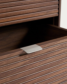 Прикроватная тумбочка Norlen с 6 ящиками шпон ореха 60 x 52 см