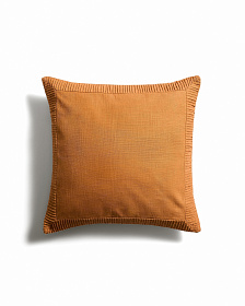 Чехол для подушки Luadia из оранжевого хлопка с плиссировкой, 50 x 50 см