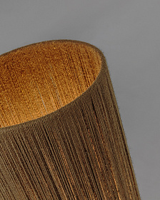 Торшер Kor из джута и акации в темной отделке